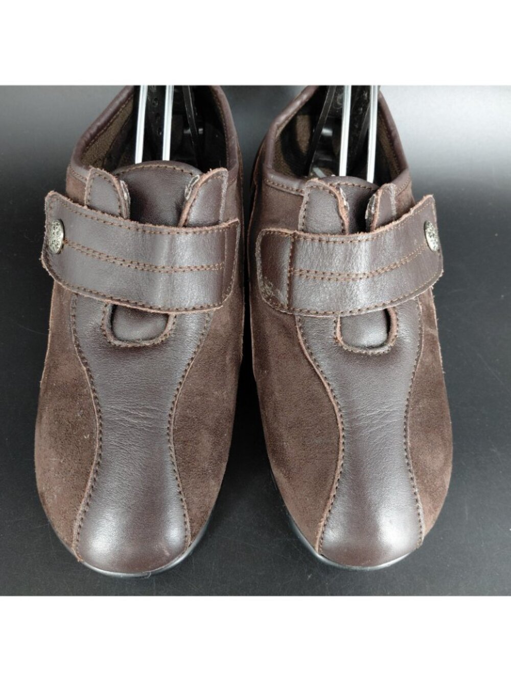 Propet Shoes Womens Size 6W Brown Leather Mary Jane Hook Loop Walking Comfort - Picture 2 of 15